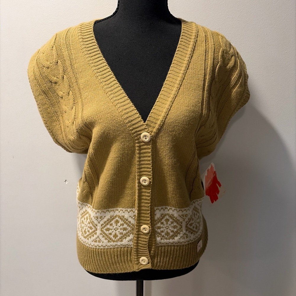Vintage Sweater Vest Granny Retro NWT Boho